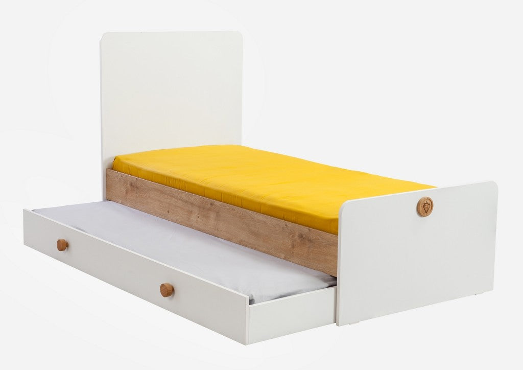 Cilek NATURA BABY Babybett XL mitwachsend Kinderbett Bett Weiß / Natur