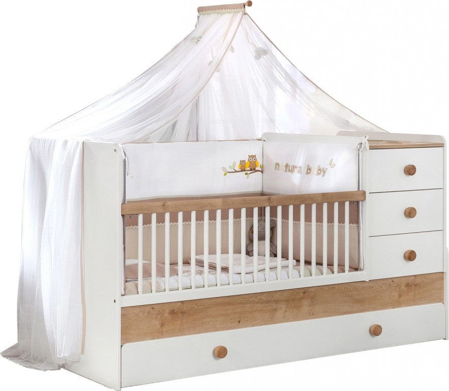Cilek NATURA BABY 2 Kinderzimmer Set Babyzimmer Kinder Komplettset Weiß / Natur