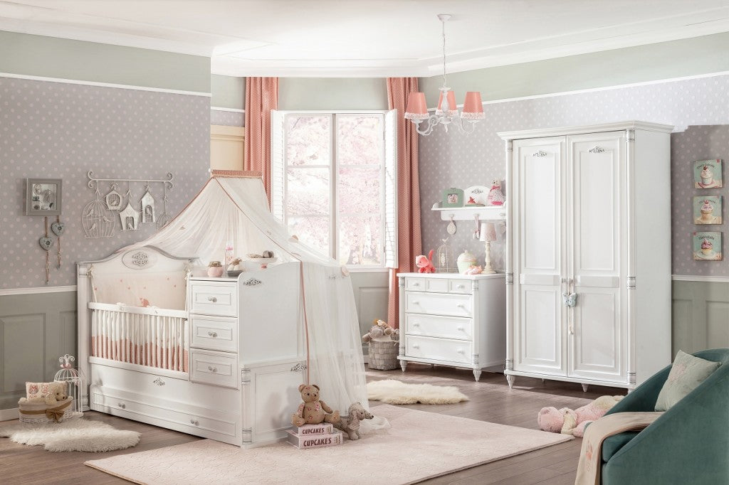 Cilek ROMANTIC Kommode Kinderkommode Anrichte Sideboard Weiß