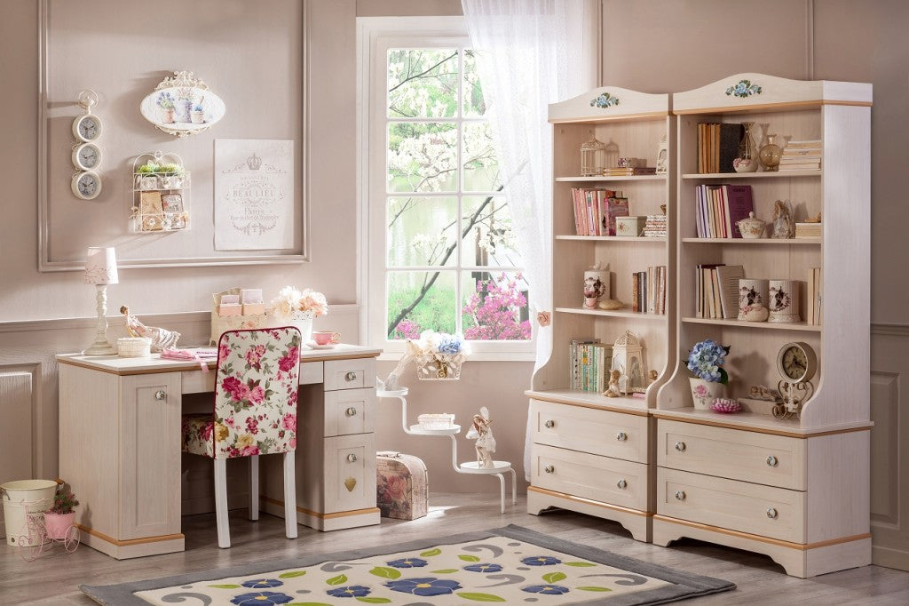 Cilek FLORA Stuhl Kinderstuhl Schminkstuhl Schreibtischstuhl Weiß/Rosa