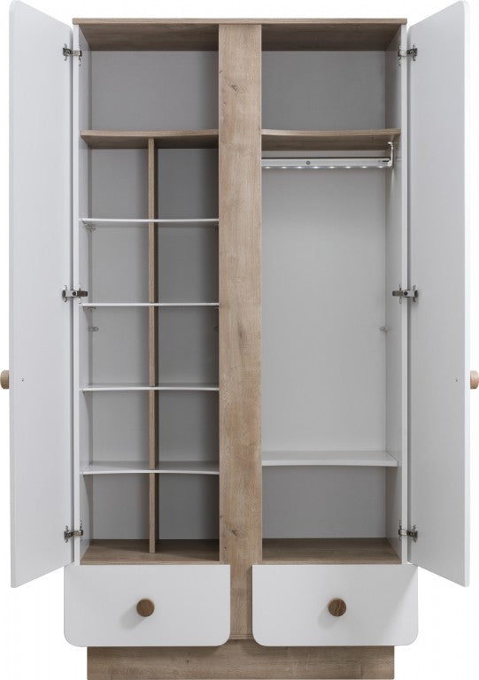 Cilek NATURA BABY Kleiderschrank Schrank Kinderzimmer Weiß/Natur