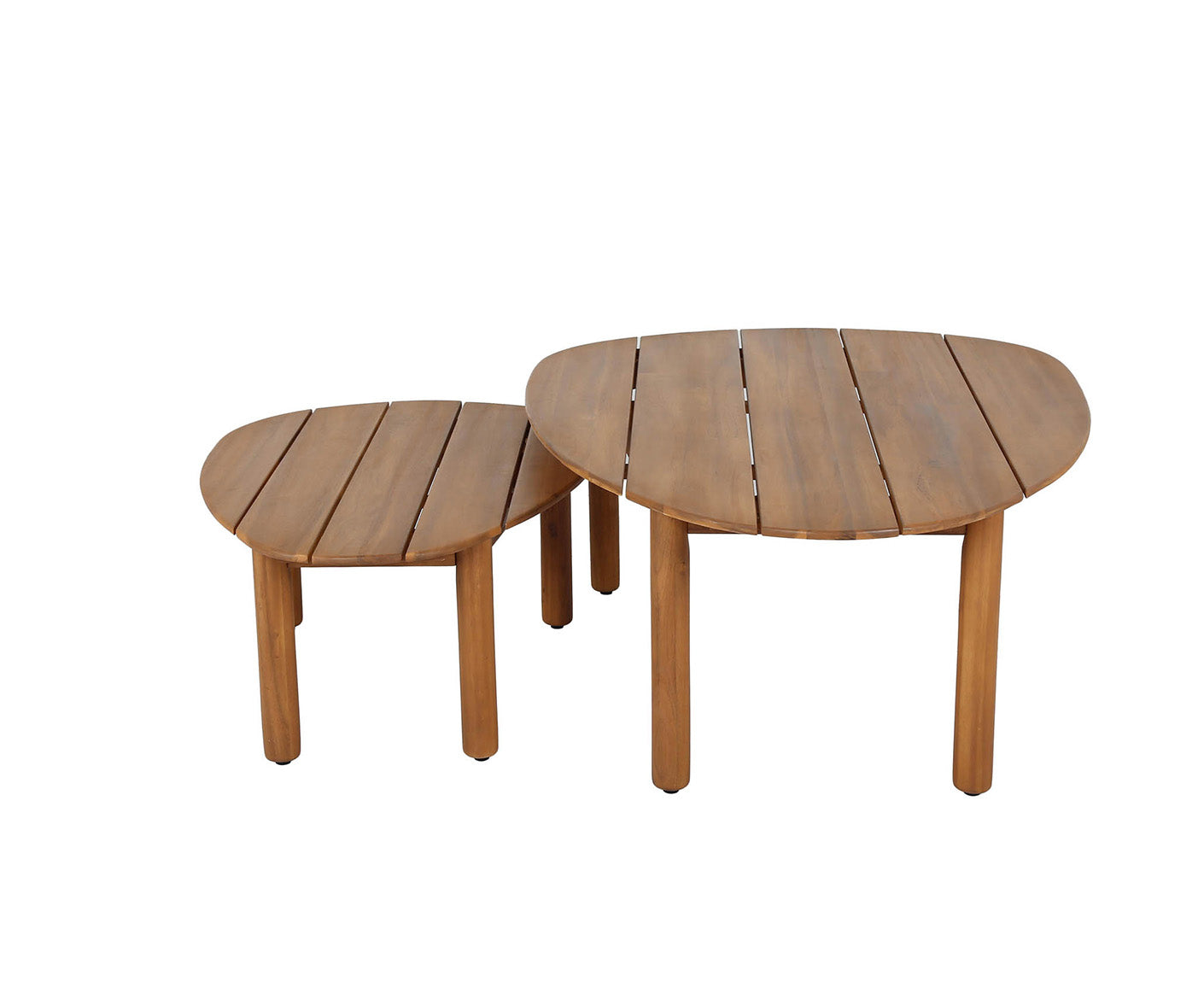 Pebble Outdoor Beistelltisch 2er Set Akazienholz