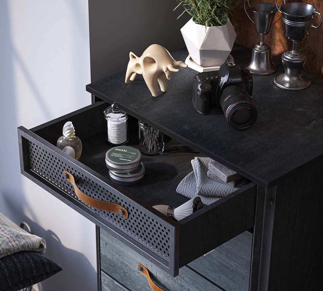 Cilek DARK METAL Kommode Schwarz