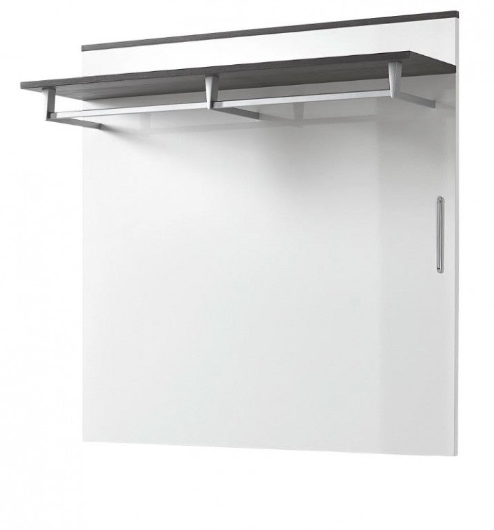 RENO Garderobenpaneel Paneel Wandgarderobe Wandpaneel Weiß/Grau