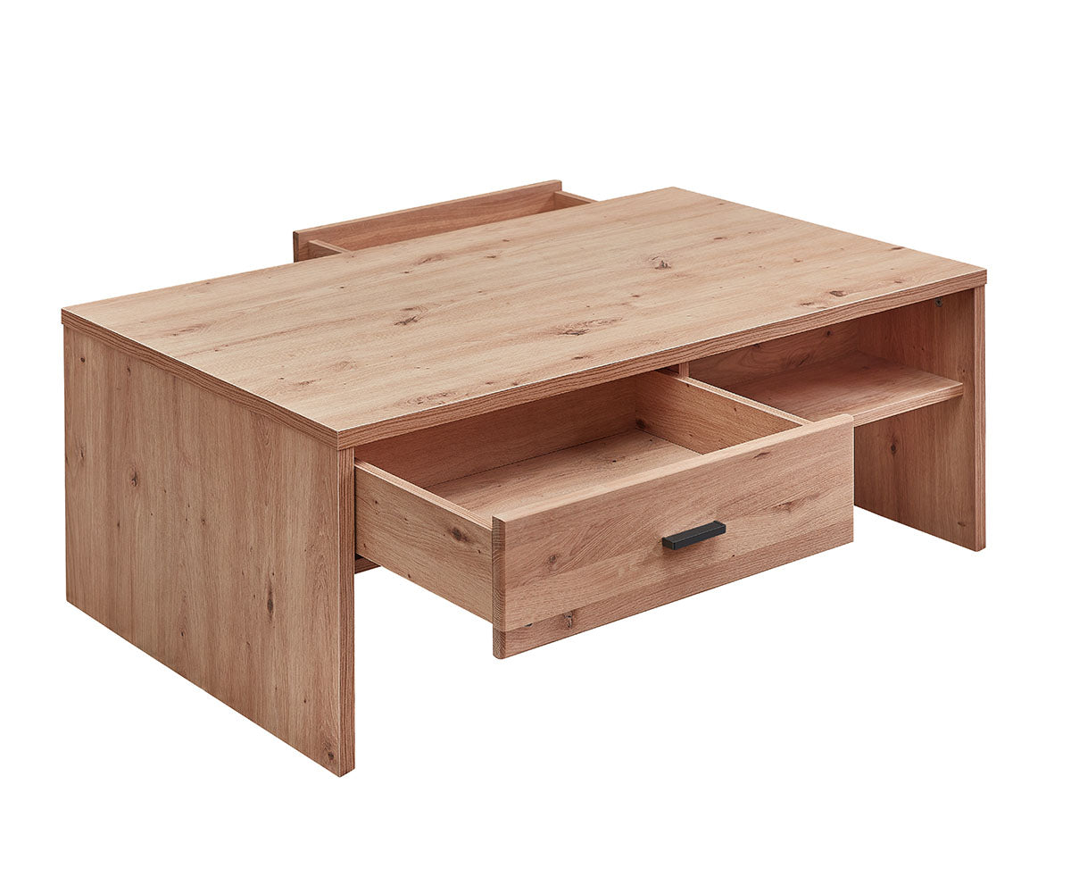Sonos II Couchtisch Altesche Bianco Massiv / Mattschwarz