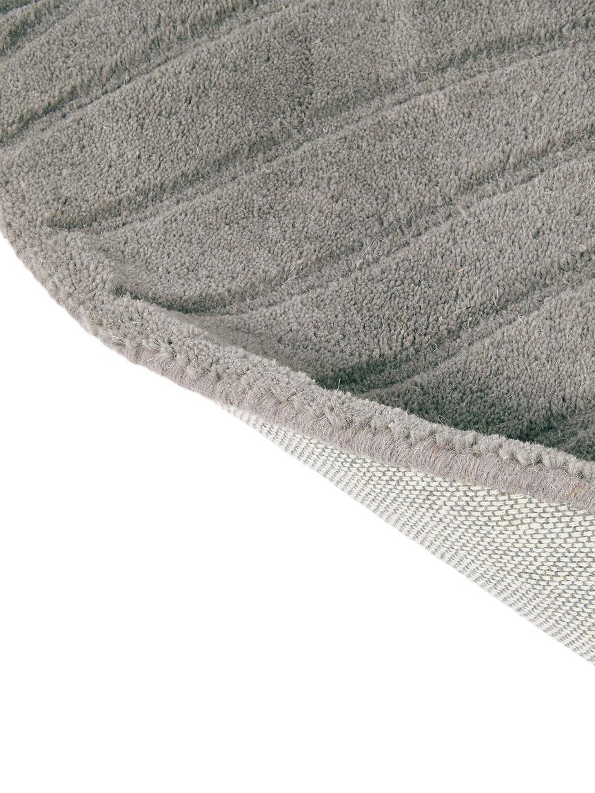 Wollteppich Folia Ø 150 cm rund Grau