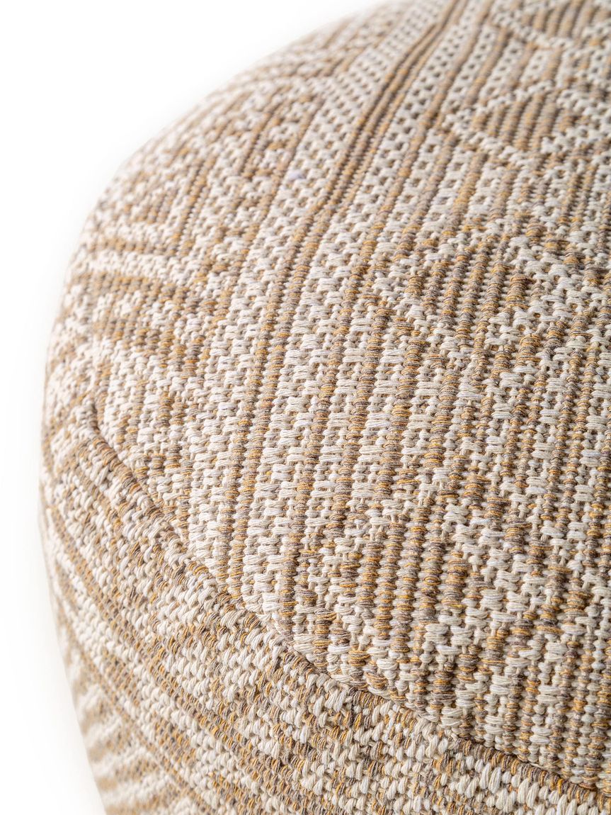 Pouf Naxos 55x55x35 cm Creame / Taupe