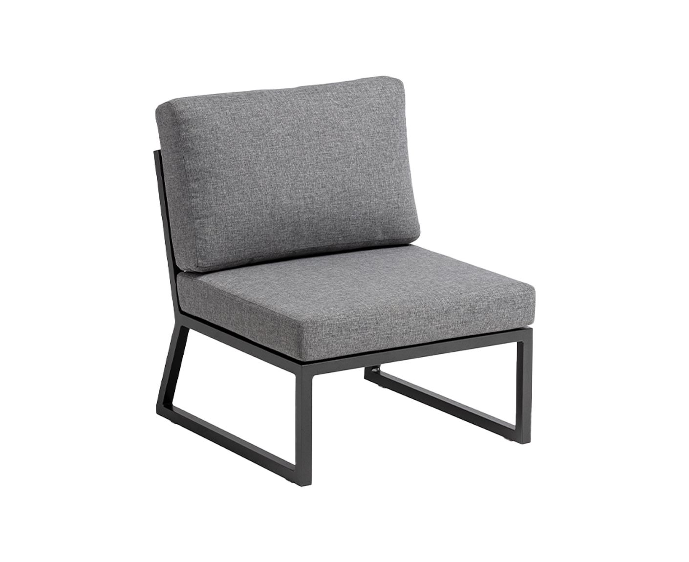 Kettler Ocean Skid Lounge Mittelteil Loungesessel Anthrazit / Hellgrau meliert