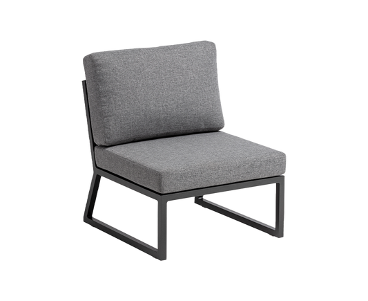 Kettler Ocean Skid Lounge Mittelteil Loungesessel Anthrazit / Hellgrau meliert