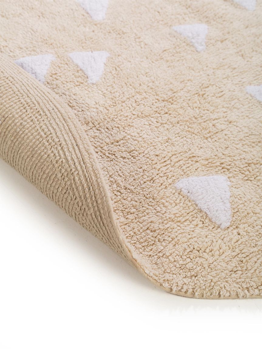 Waschbarer Kinderteppich Inka Ø 150 cm rund Beige