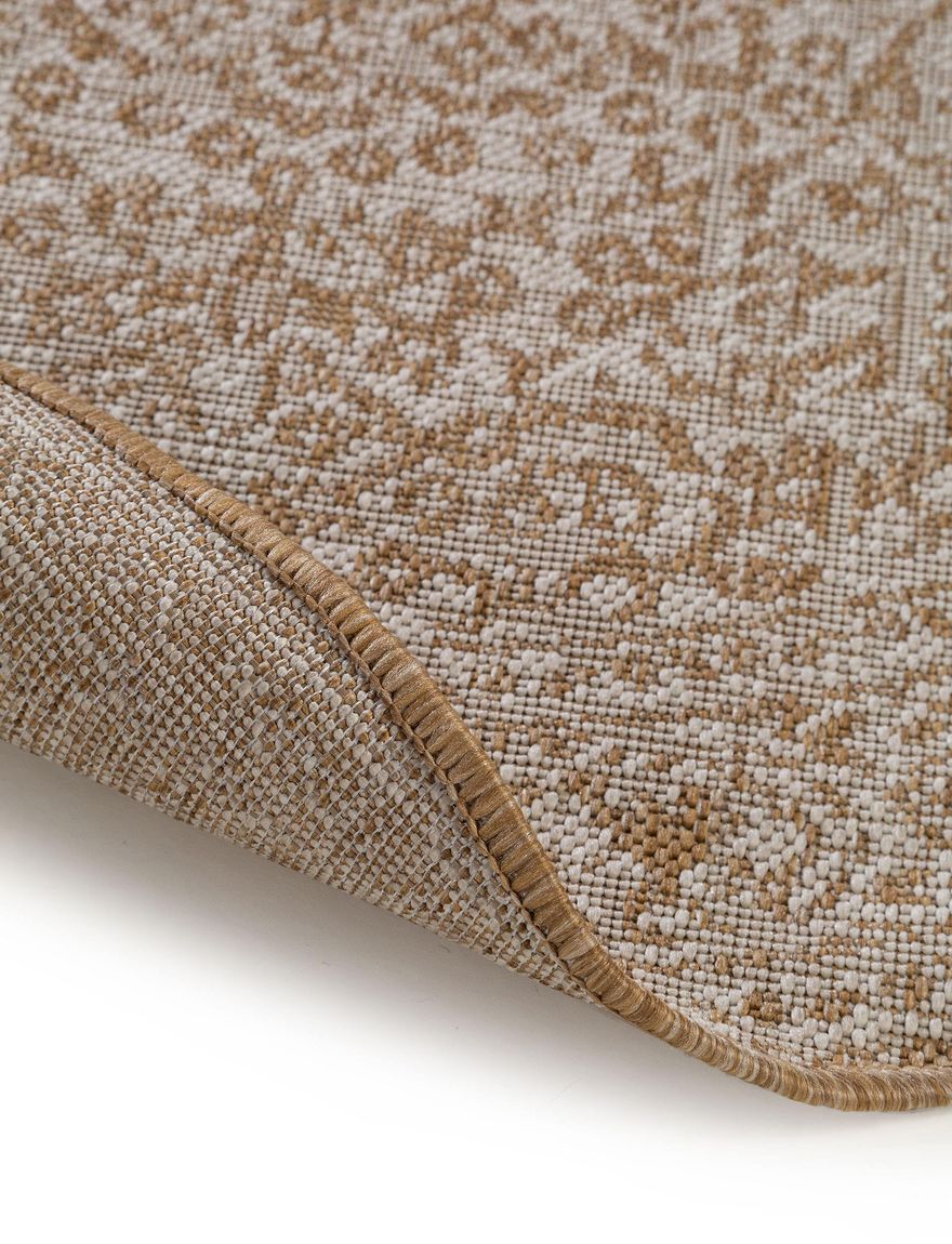 In- & Outdoor Teppich rund Cleo Creame / Beige