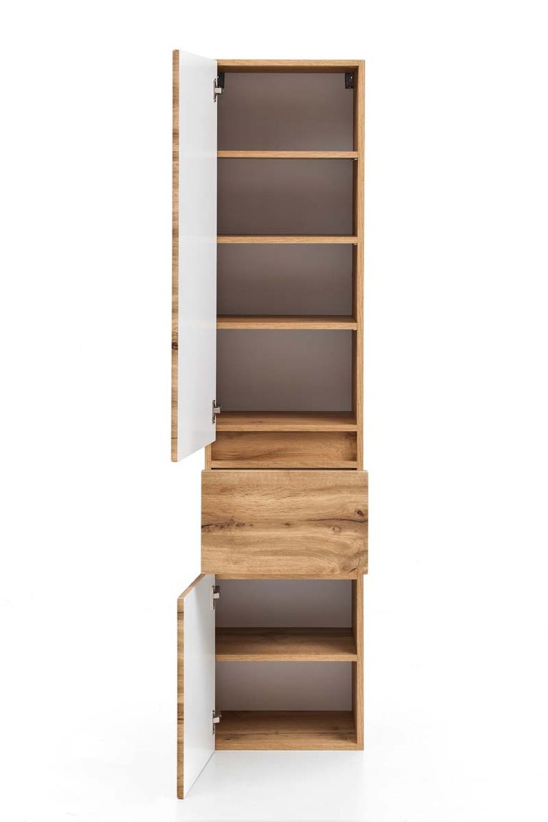 Passau Seitenschrank für Badezimmer 40 cm Wotaneiche