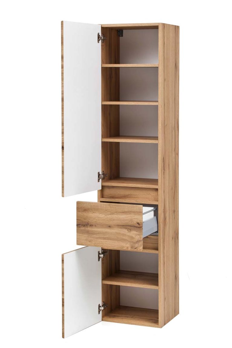 Passau Seitenschrank für Badezimmer 40 cm Wotaneiche