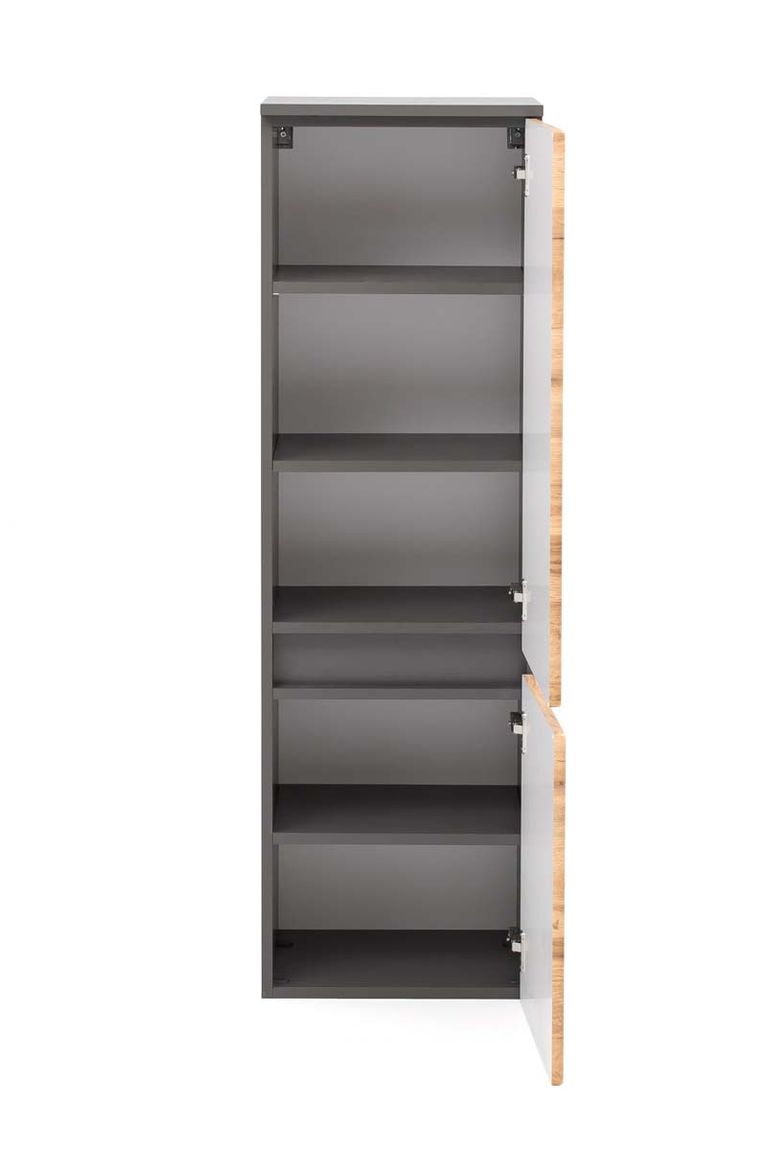 Kiel Midischrank 40 cm Grau / Wotaneiche