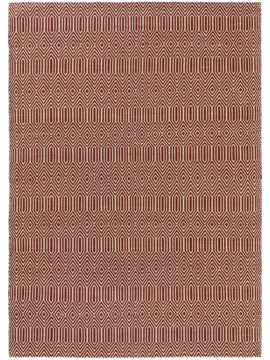 Flachgewebeteppich Sloan Dunkelrot