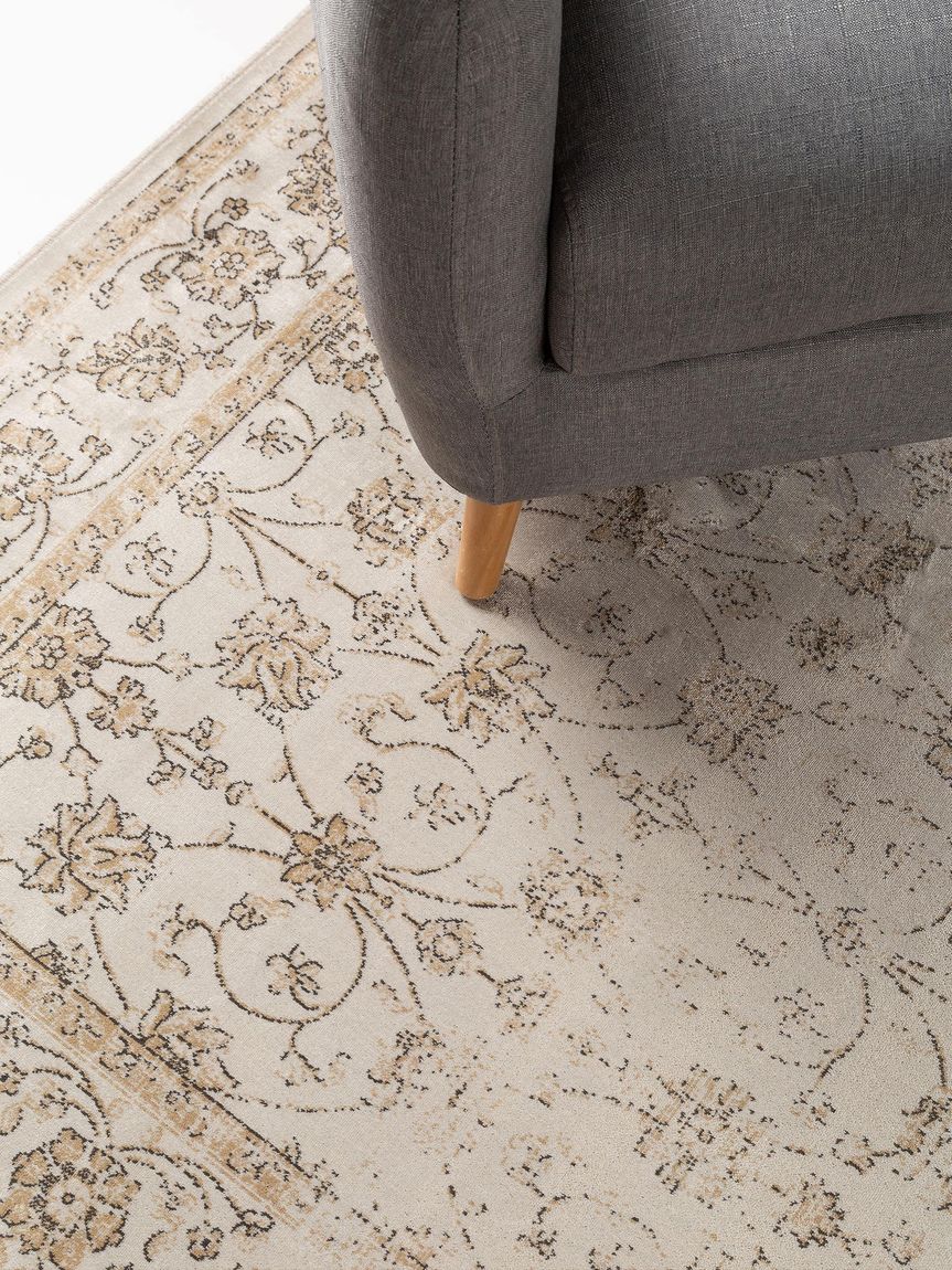 Viskoseteppich Elling Creame / Beige