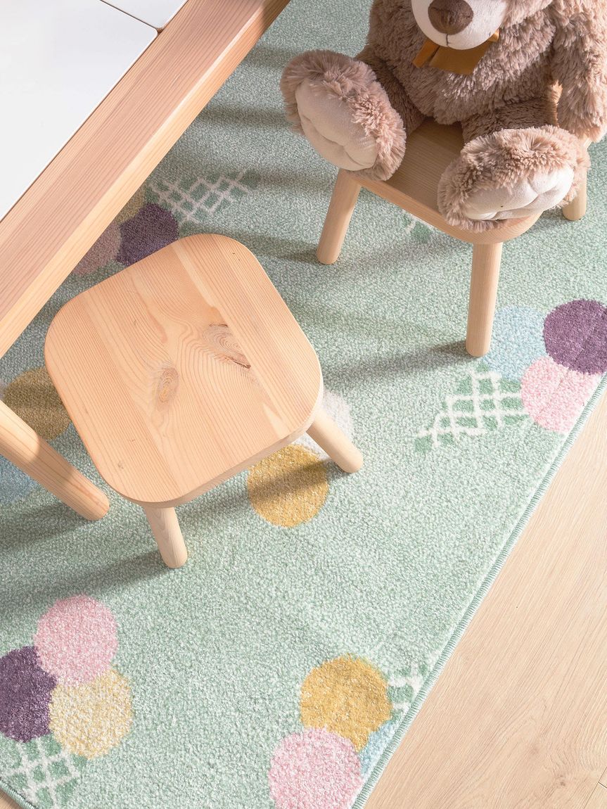 Kinderteppich Tommy Mehrfarb / Grün