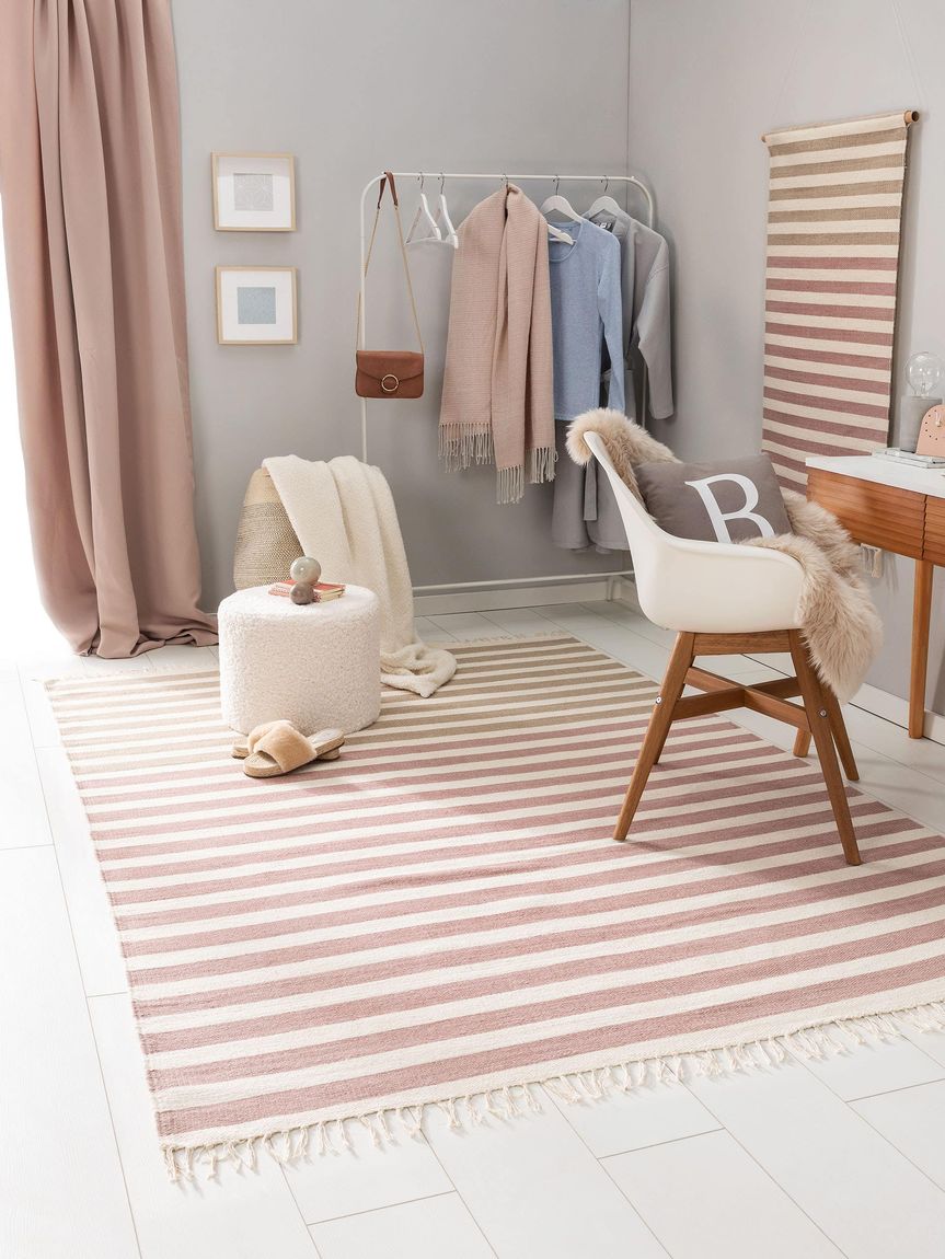 Wollteppich Oasis Creame / Rosa