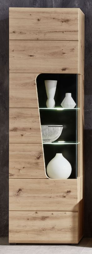 Funny Plus Vitrine links inkl. LED-Beleuchtung Artisan Eiche - Voelpe