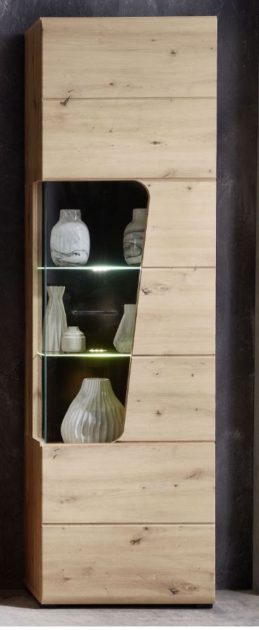 Funny Plus Wohnzimmerkomplettset 2 inkl. LED-Beleuchtung Artisan Eiche