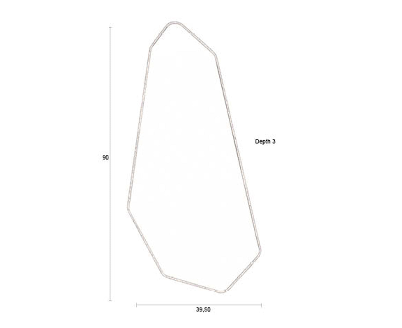Basil Spiegel 90x39,5cm Braun