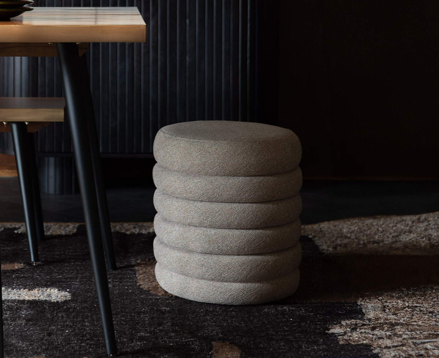Fern Bouclé Hocker