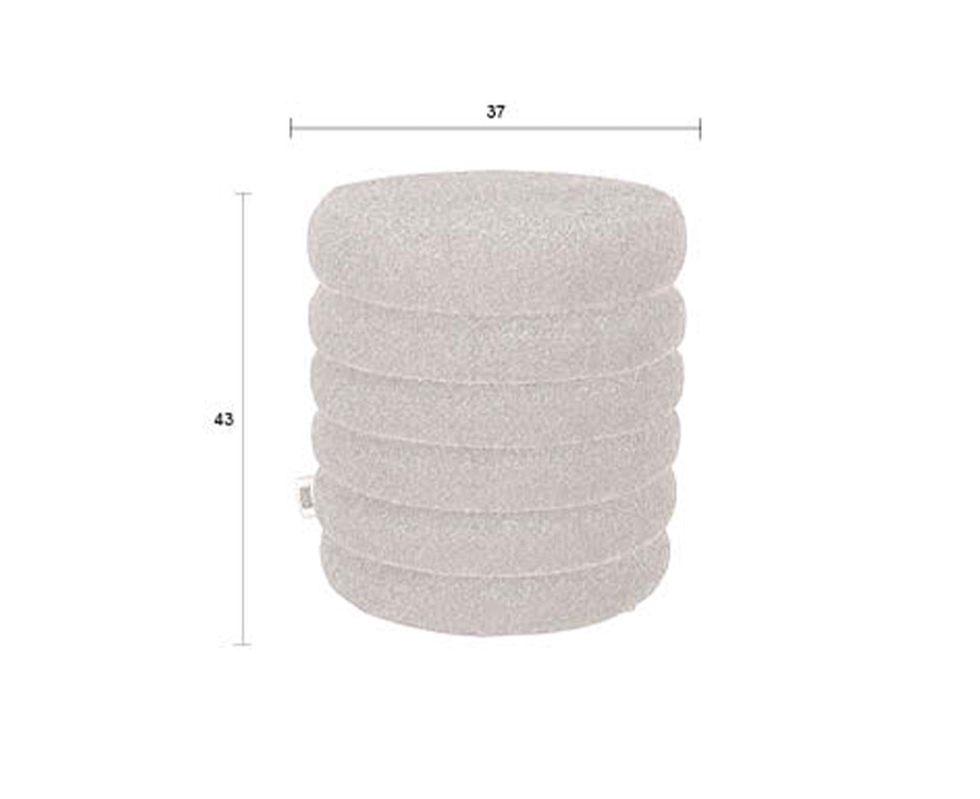 Fern Bouclé Hocker
