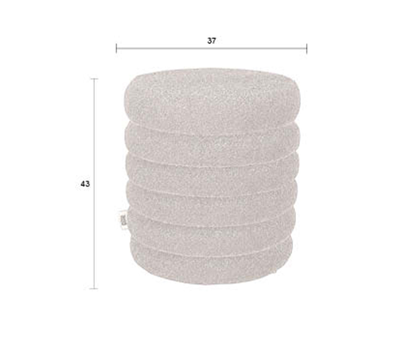 Fern Bouclé Hocker