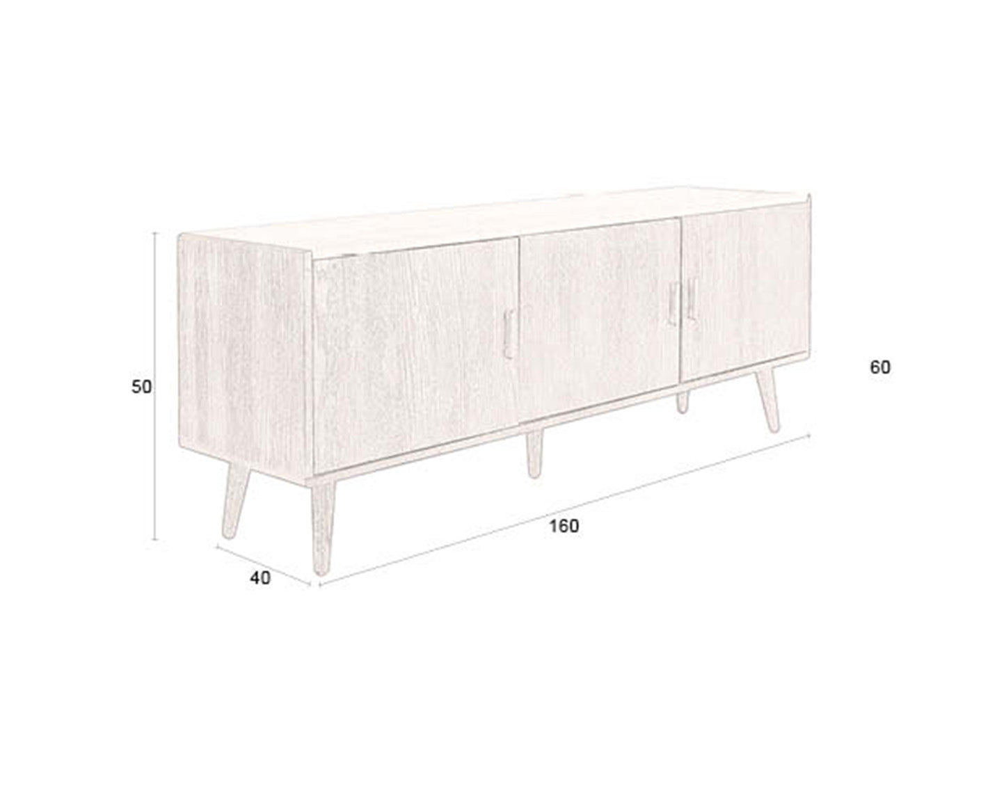 Arda Sideboard Walnuss / Travertin