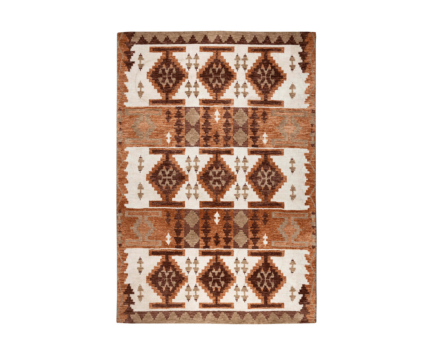 Maron Teppich Retro-Design