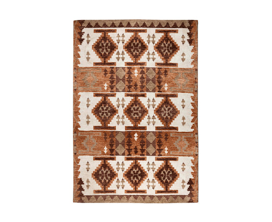 Maron Teppich Retro-Design
