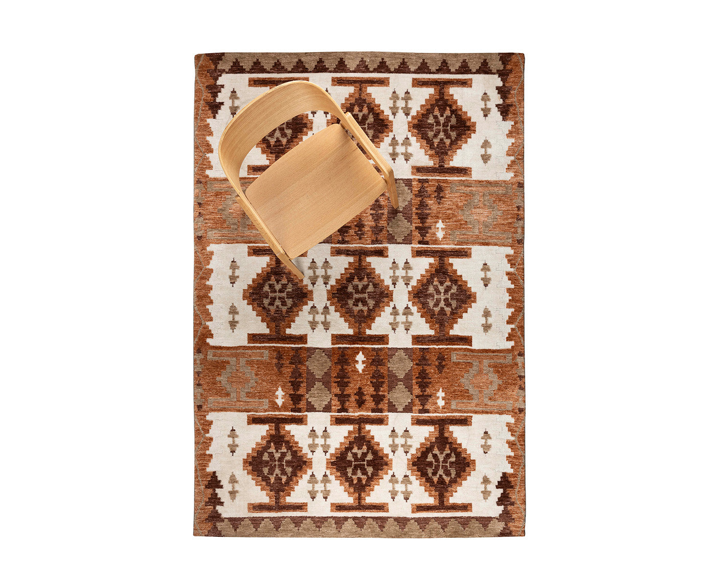 Maron Teppich Retro-Design