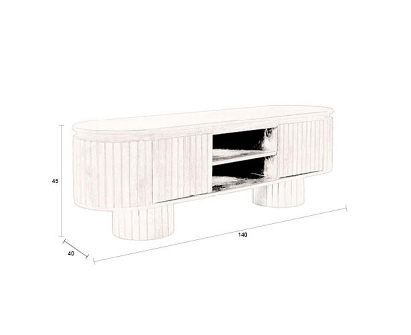 Kenji Sideboard Dunkelbraun