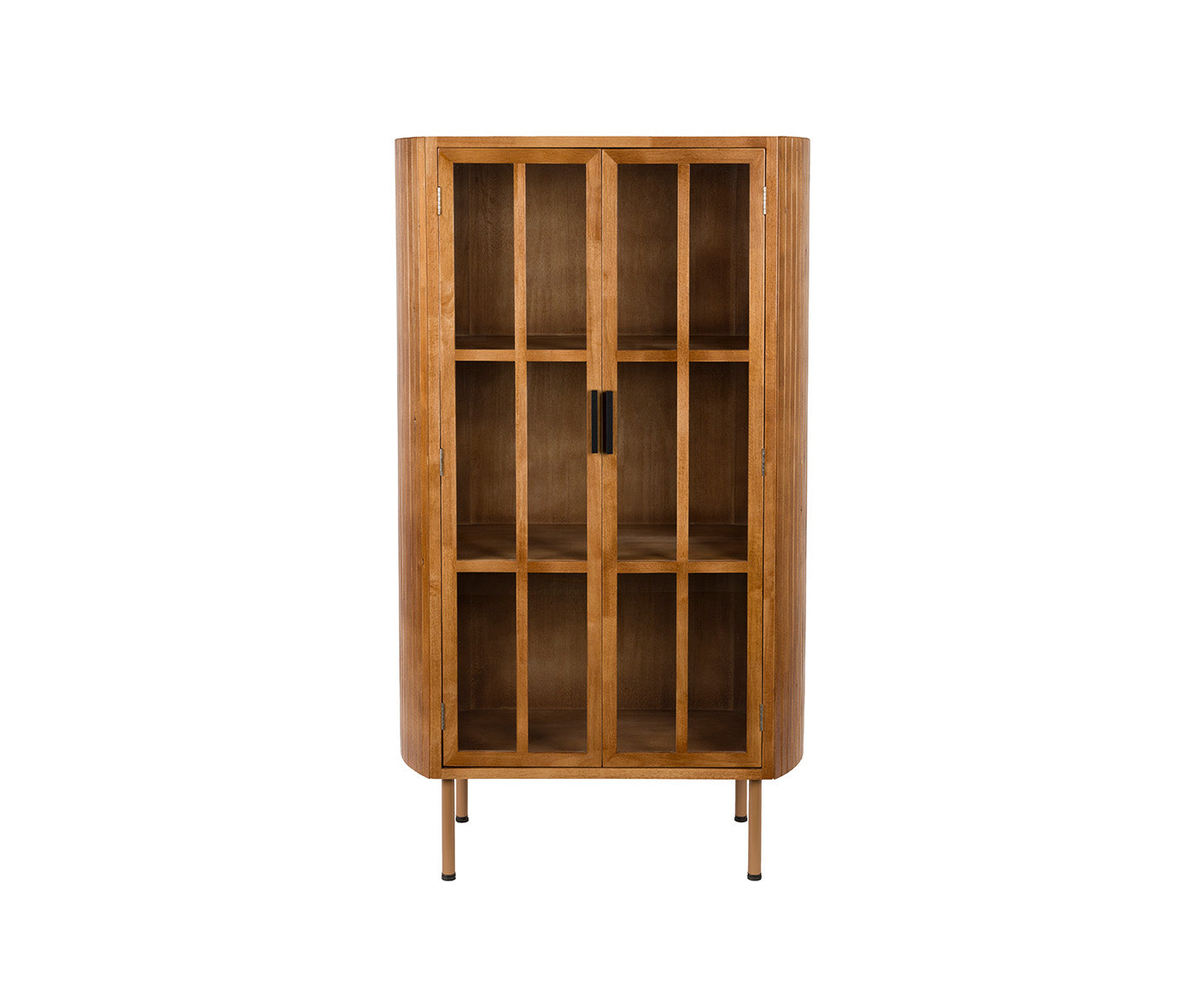 Yaz Vitrinenschrank Gummiholz
