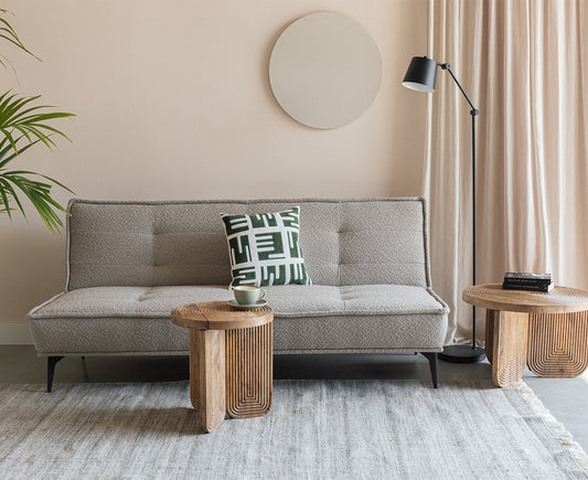 Cielke Schlafsofa 184 x 90 cm Beige