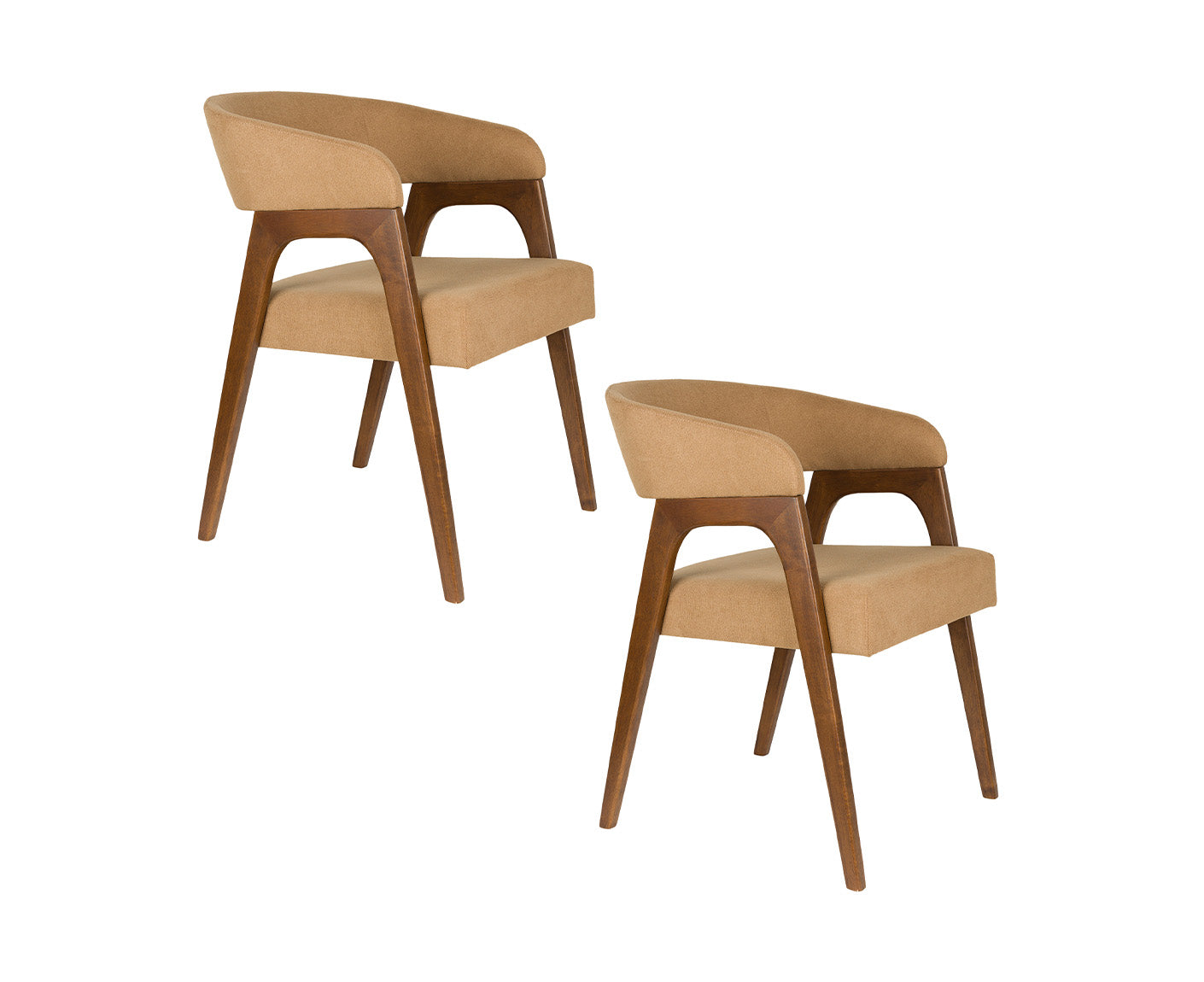 Adamello Esszimmerstuhl 2er Set Walnuss
