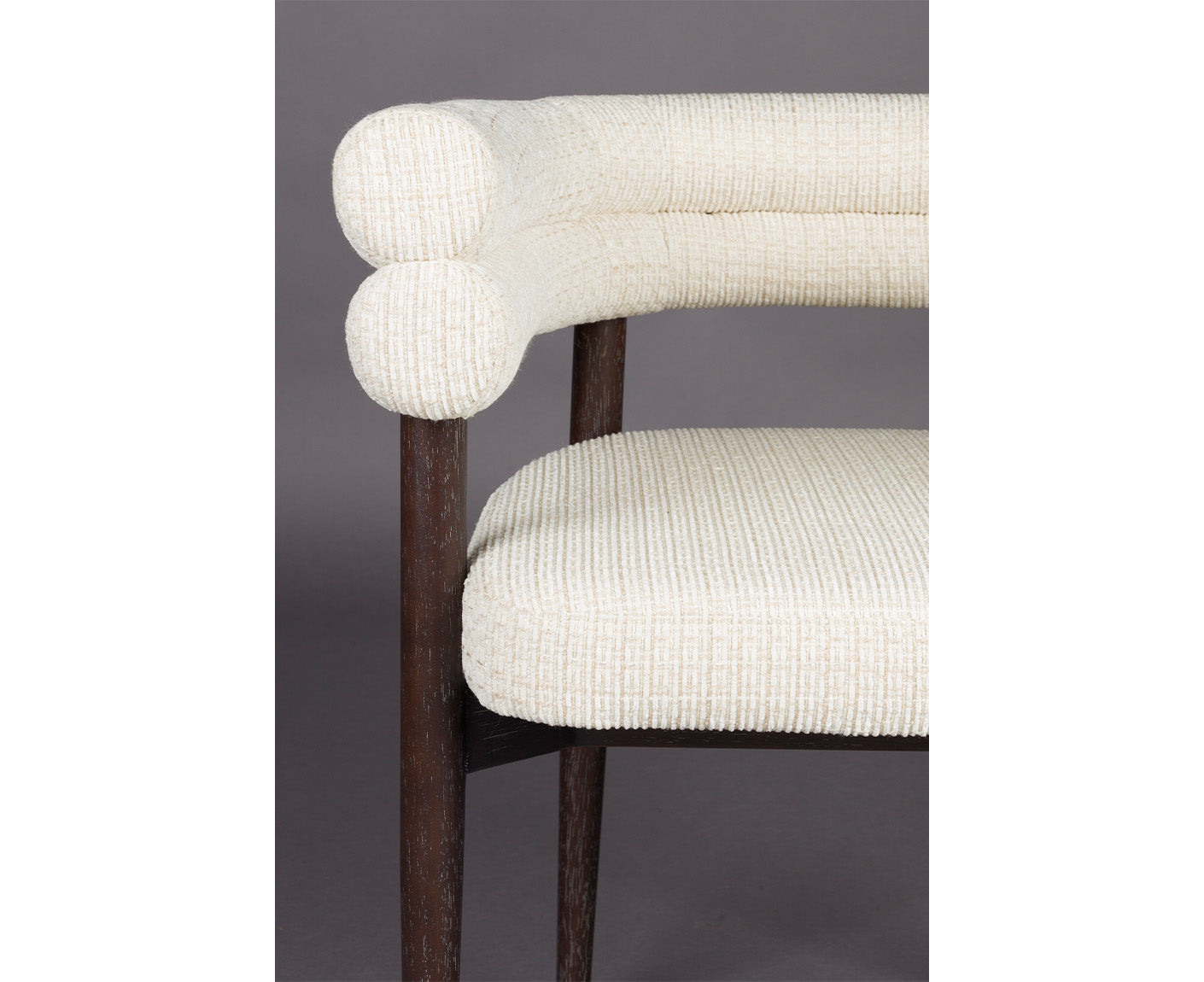 Selma Armlehnenstuhl Bouclé Weiß