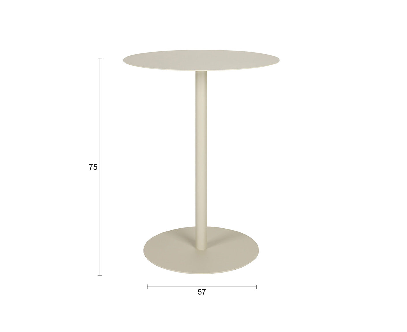 Snow Bistro-Tisch Braun Ø 57 cm