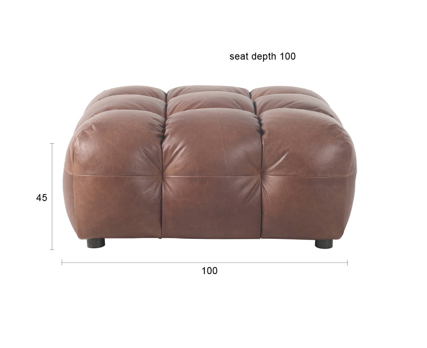 Hackman Hocker Leder Cognac
