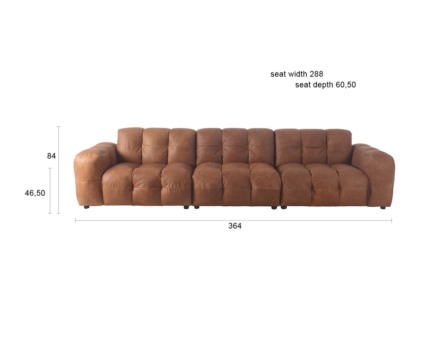 Hackman Sofa 4,5-Sitzer Leder