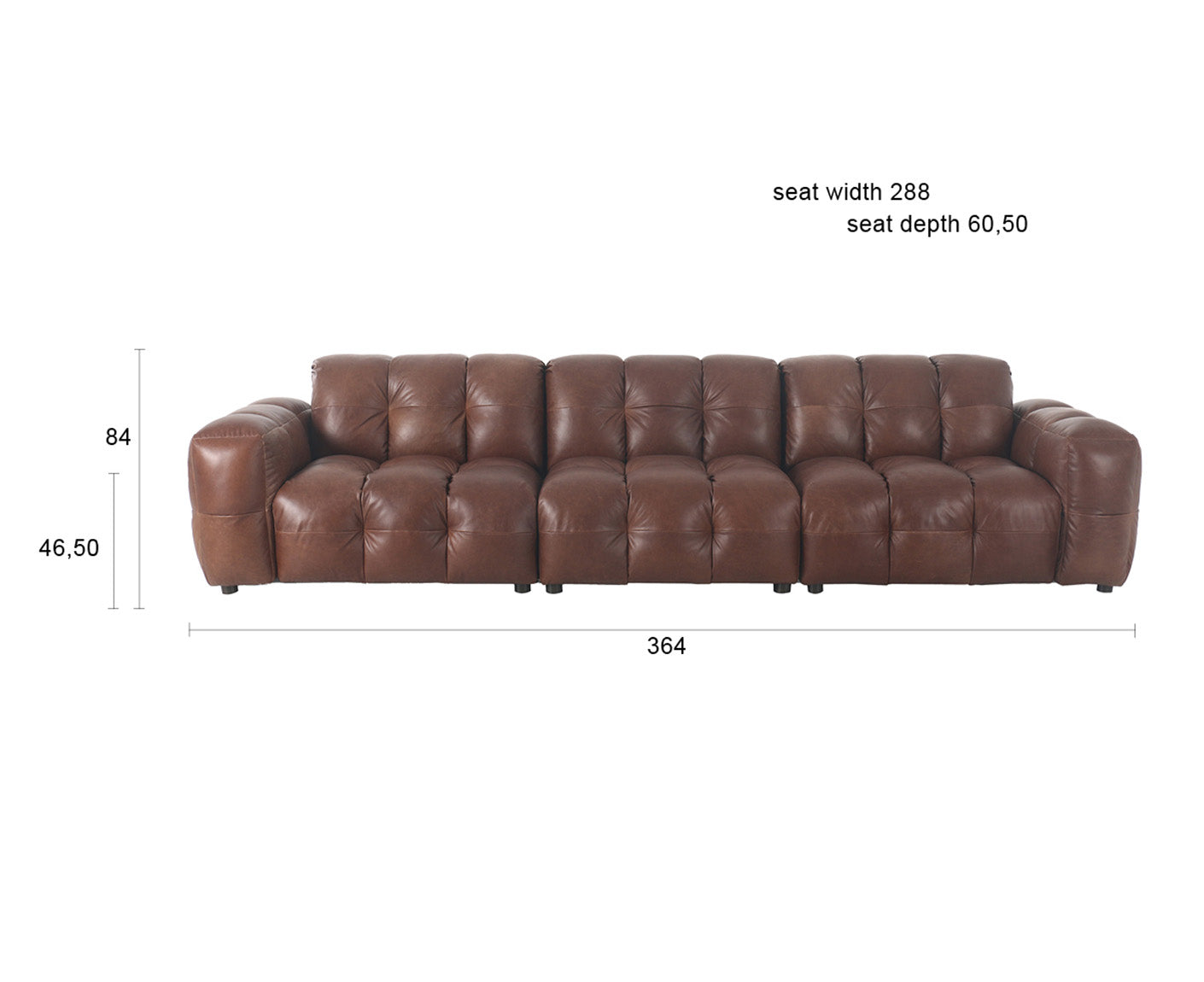 Hackman Sofa 4,5-Sitzer Leder