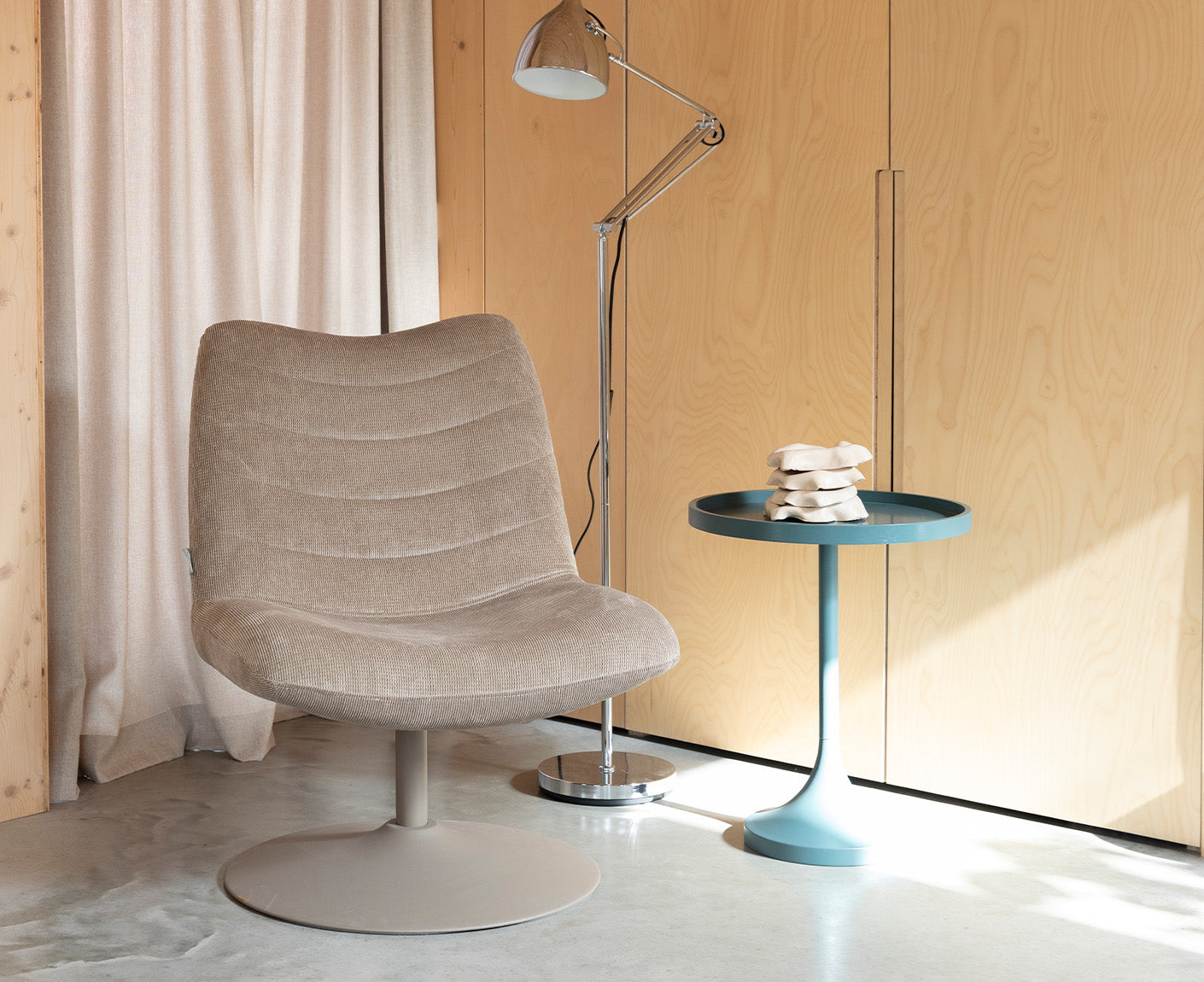 Jason Beistelltisch Blau Ø46 cm