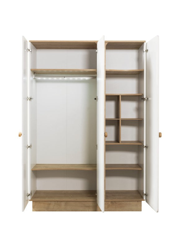 Cilek NATURA BABY Kleiderschrank Schrank Kinderzimmer Weiß/Natur - Voelpe