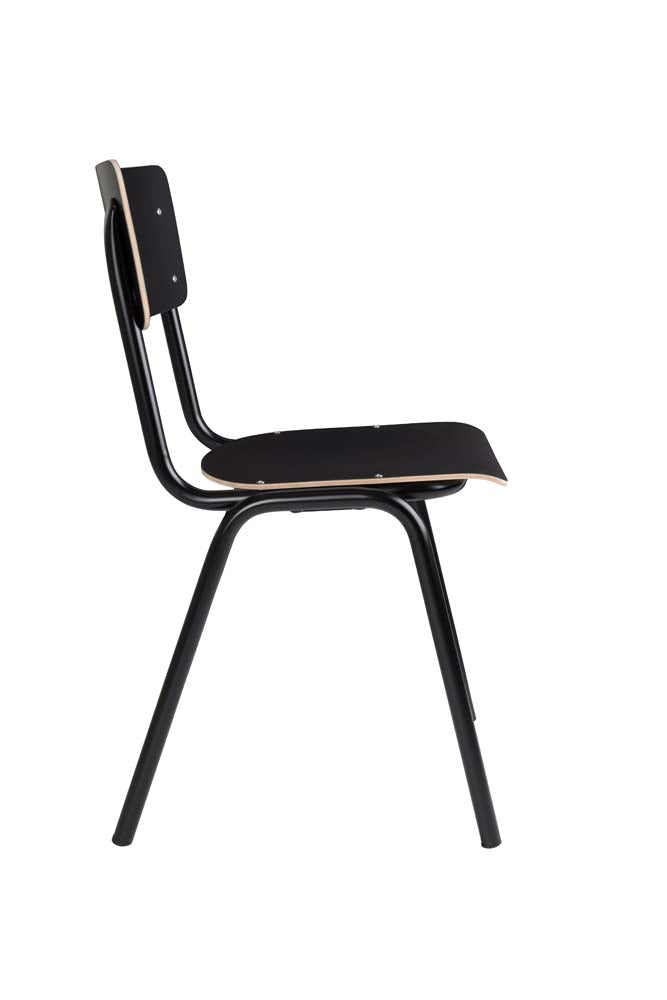 Back to School 4-er Set Stühle mit HPL-Deckschicht Schwarz