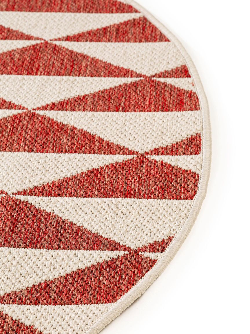 Wendeteppich Terrazzo Ø 120 cm rund Beige / Rot