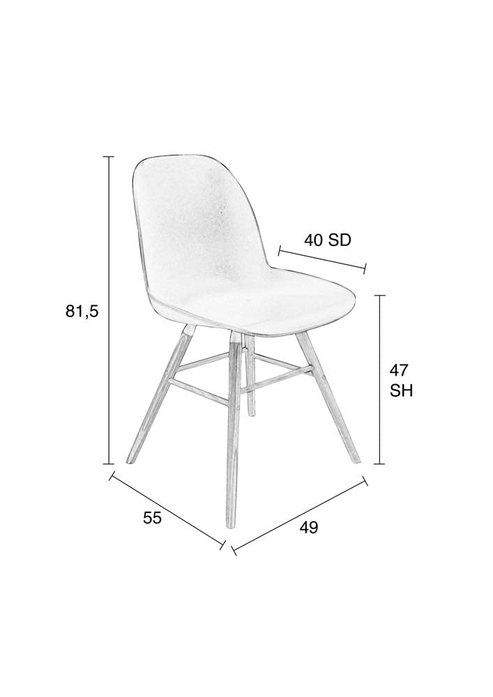 Albert Kuip 2-er Set Stühle Weiß - Voelpe