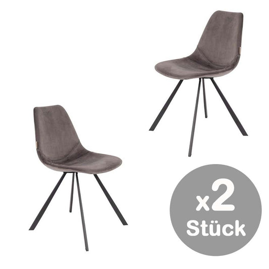 Franky 2-er Set Stühle Grau