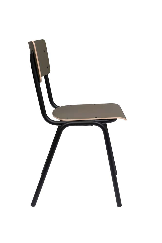 Back to School 4-er Set Stühle mit HPL-Deckschicht Olivgrün