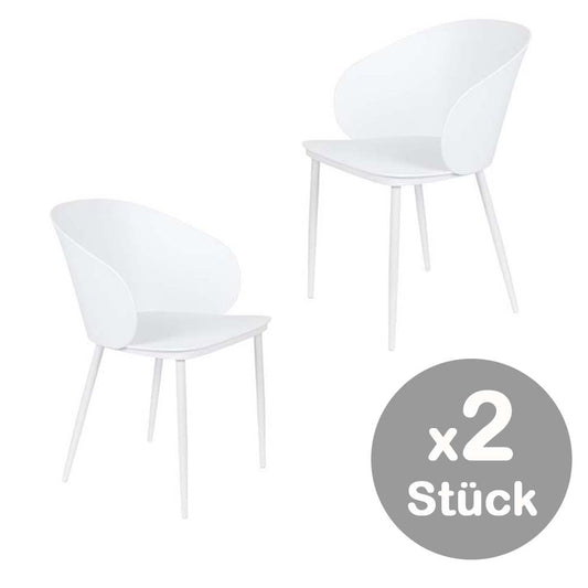 Gigi 2-er Set Stühle Weiß