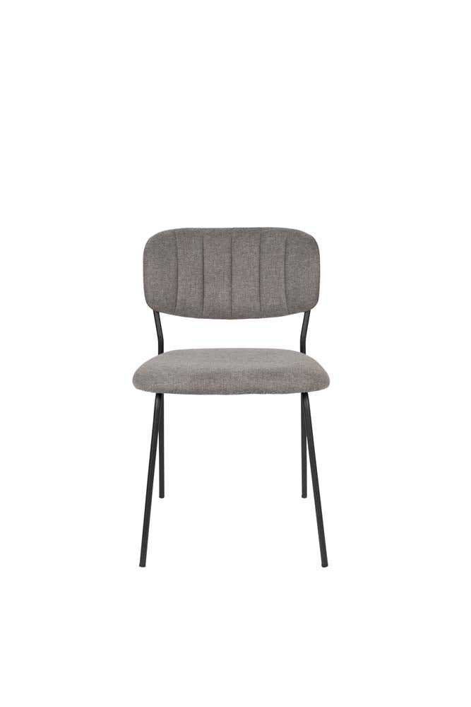Jolien 2-er Set Stühle Schwarz / Grau